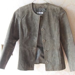 Coldwater Creek Women's Green Suede Jacket Coat XS